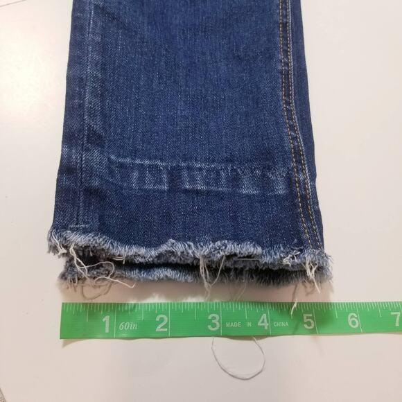 Rag & Bone Women size 27 Ankle Skinny Jeans Frayed Hem Blue Denim - Picture 8 of 13